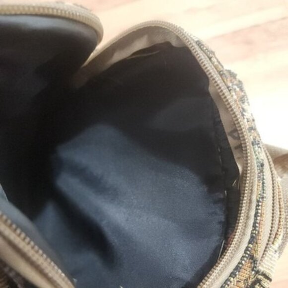 Tapestry Travel Bag Purse Crossbody Shoulder Zip Close pockets safari animals - Picture 9 of 11